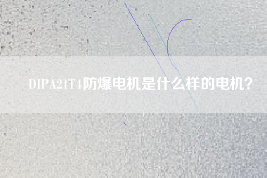DIPA21T4防爆電機是什么樣的電機？